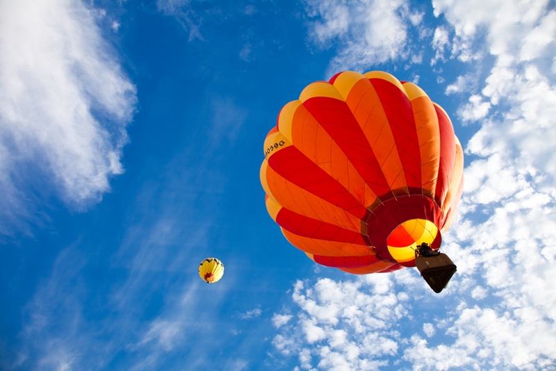 A whole new view can be yours from a hot air balloon ride. 