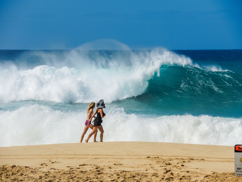 The waves around Haleiwa are world famous.